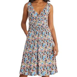 BODEN EFFIE IN PALM LEAF WOMENS 10 JERSEY DRESS